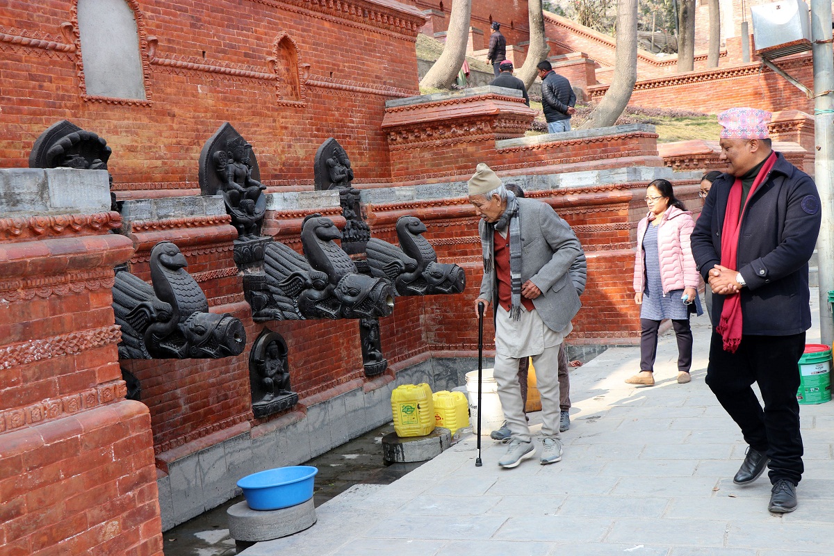 शङ्खधर पार्कका पुरातात्विक एवं नवनिर्मित संरचनाको अवलोकन